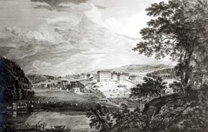 Veduta di Bethlem, il grande insediamento moravo nella provincia della Pennsylvania da 
